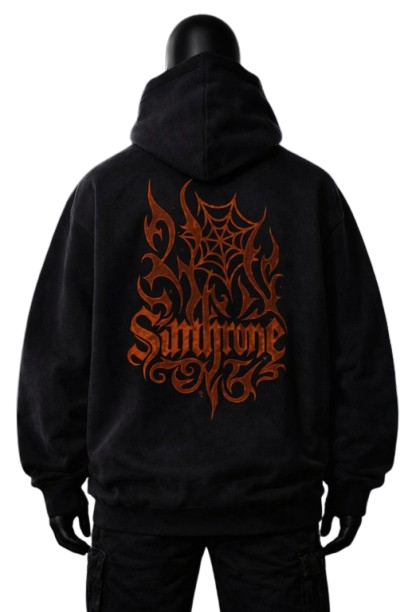 Sinthrone Inferno Hoodie (Black / Ember Orange)