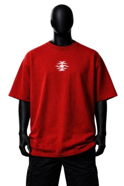 “INFERNAL DRAGONFIRE” OVERSIZED GRAPHIC T-SHIRT – RED EDITION