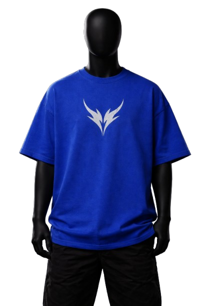 AZURE TRIBAL OVERSIZED TEE – 240 GSM | PREMIUM STREET EDITION