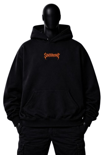 Sinthrone Inferno Hoodie (Black / Ember Orange)